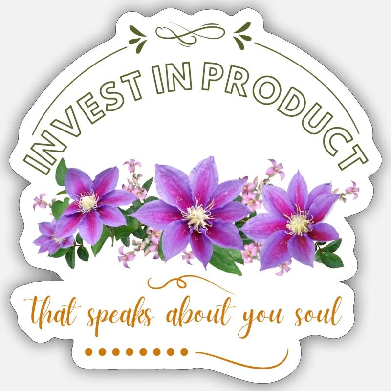 Soulful Investment Tee Sticker size S (10 x 10 cm)