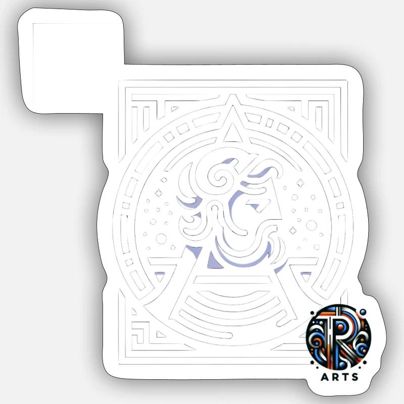 MytheLambda - Sticker taille S (10 x 10 cm) - blanc mat