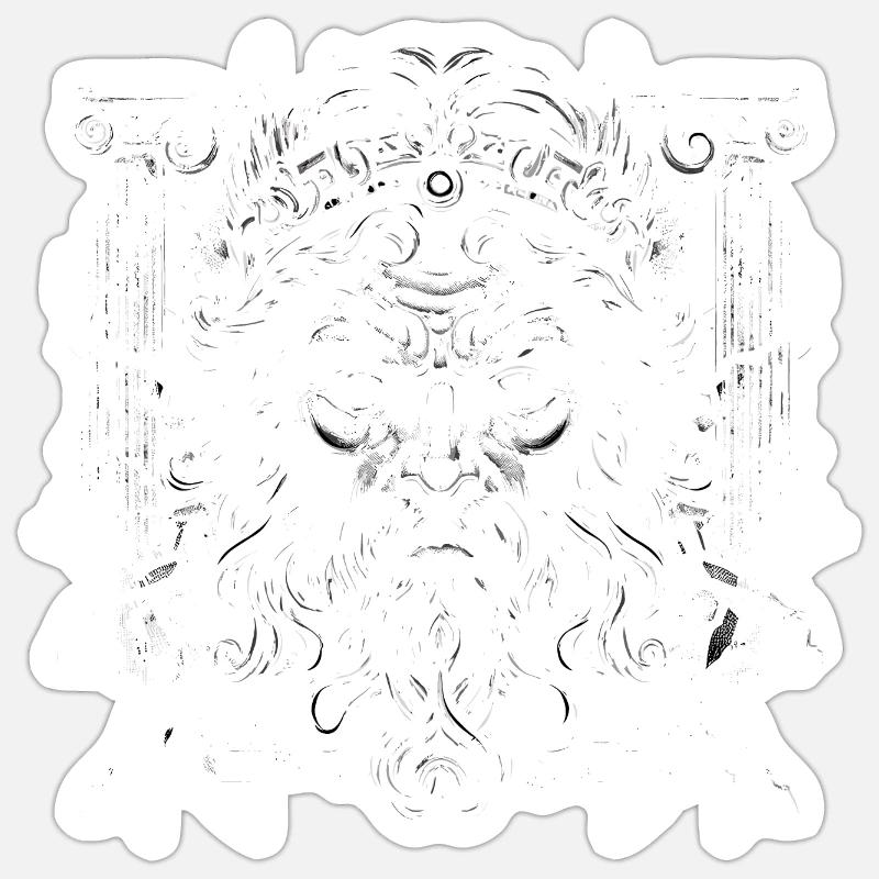 Zeus Sticker taille S (10 x 10 cm)