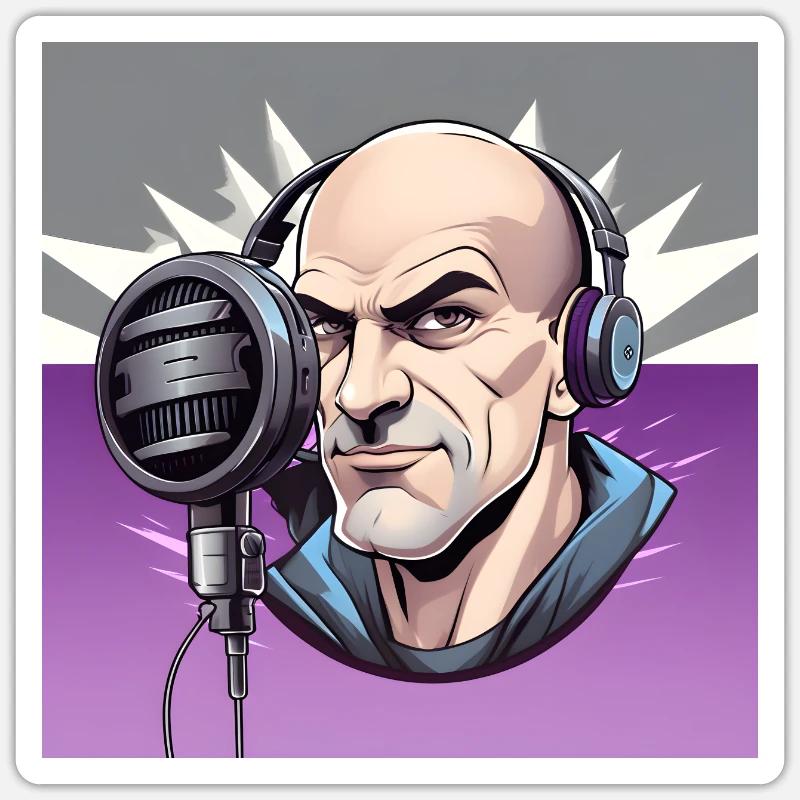 Streamer - Sticker Größe S (10 x 10 cm) - Mattweiß