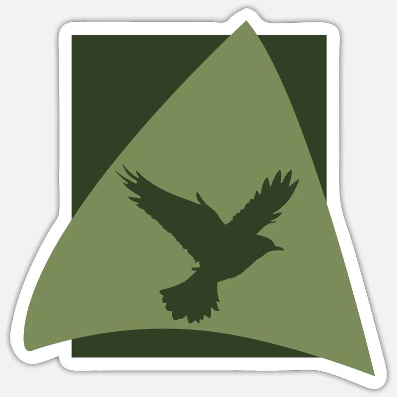 Volée d'oiseaux volant - Sticker taille S (10 x 10 cm) - blanc mat