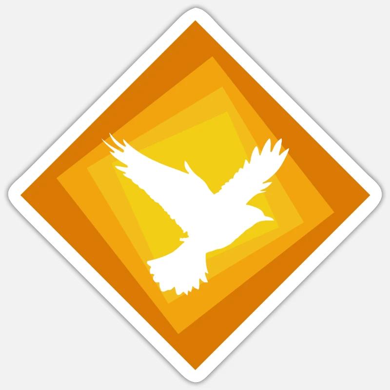 Oiseaux Flock Oiseaux - Sticker taille S (10 x 10 cm) - blanc mat
