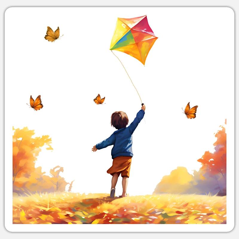 Children spend time learning and discovering Sticker size S (10 x 10 cm)