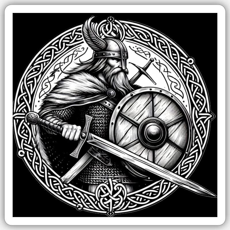 Nordic Warrior Sticker size S (10 x 10 cm)