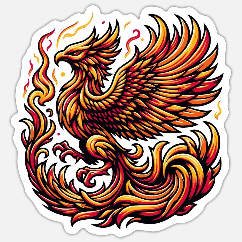 Phoenix - Sticker size S (10 x 10 cm) - white matte