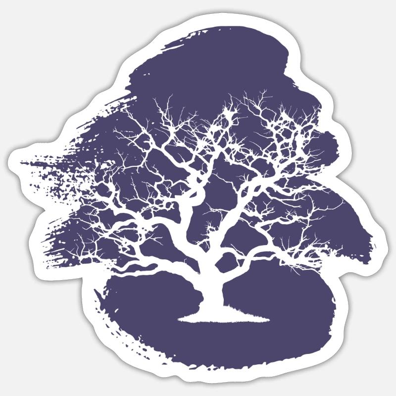 Horticulture Fleurs botaniques - Sticker taille S (10 x 10 cm) - blanc mat