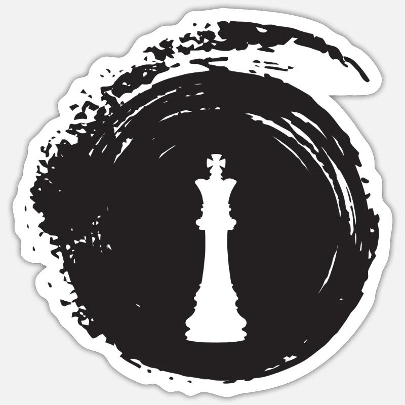 Chessboard Chess Player Strategy - Sticker size S (10 x 10 cm) - white matte