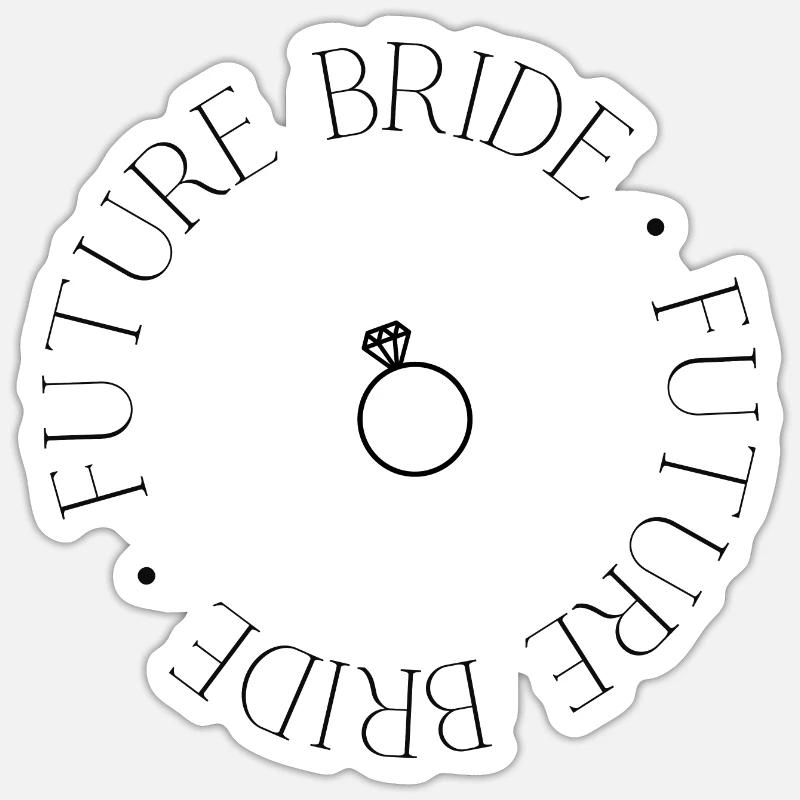 Future Bride - Sticker Größe S (10 x 10 cm) - Mattweiß