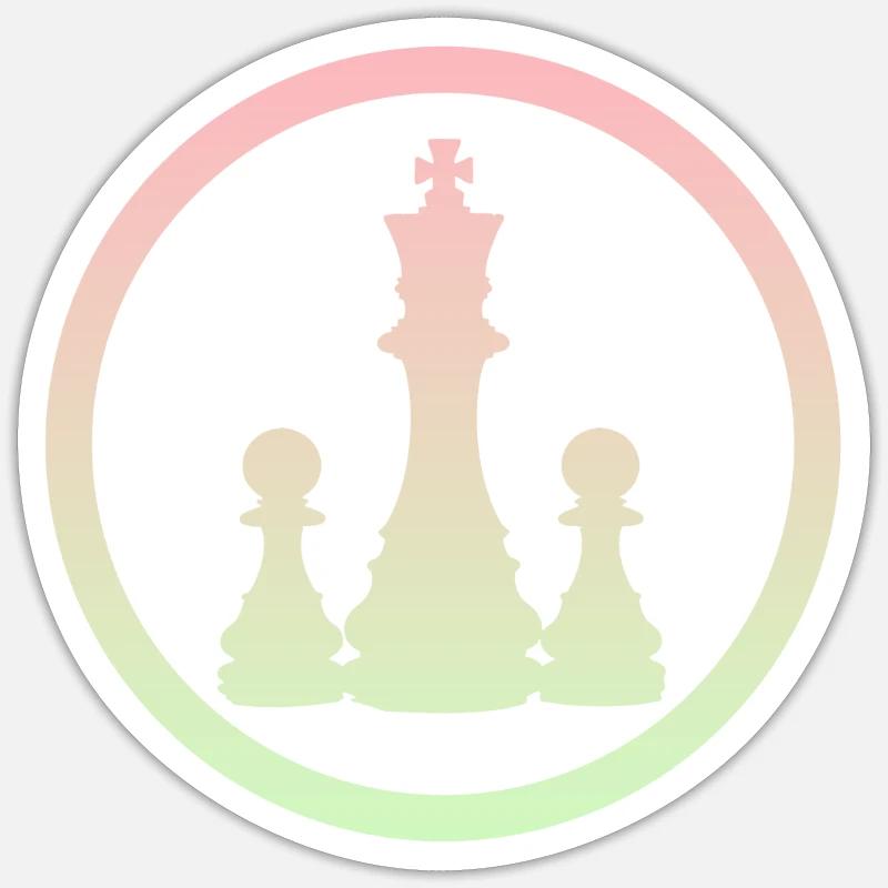 Echecs Echecs Echecs Echec et Mat - Sticker taille S (10 x 10 cm) - blanc mat