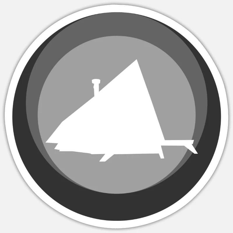 Modern Modern Camping - Sticker size S (10 x 10 cm) - white matte