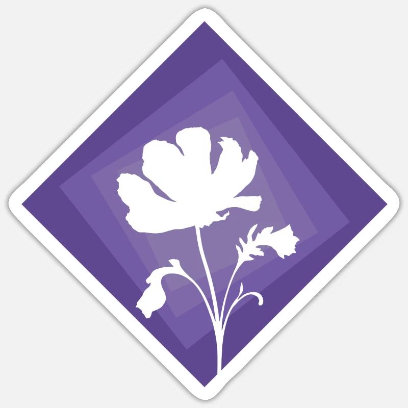 Botanik Flora Pflanzen - Sticker Größe S (10 x 10 cm) - Mattweiß