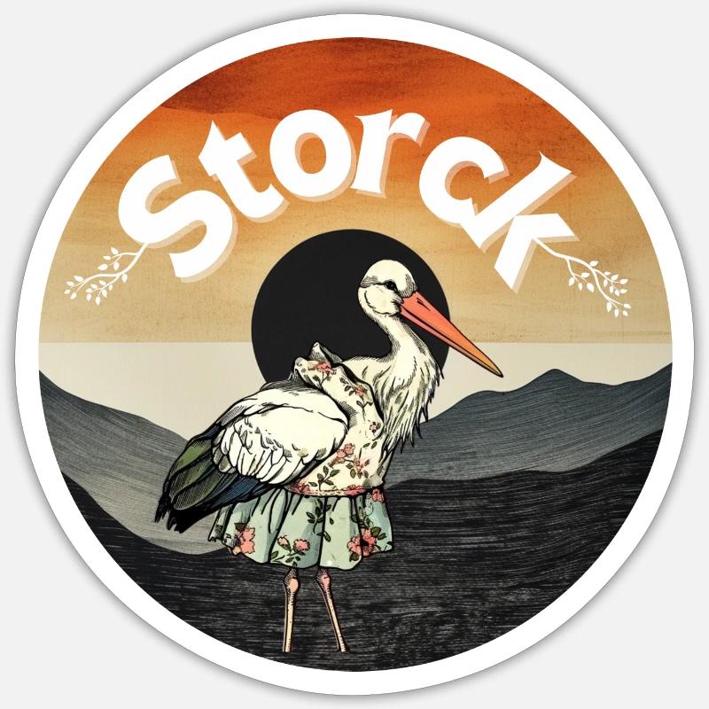 Storck - Sticker taille S (10 x 10 cm) - blanc mat