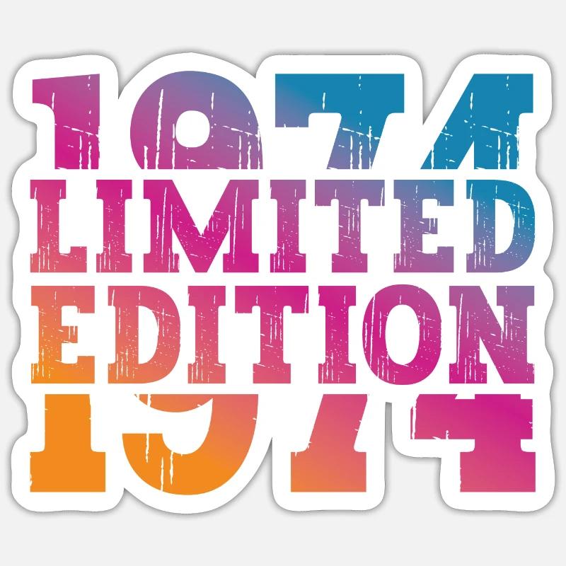 Édition limitée de 1974 - Sticker taille S (10 x 10 cm) - blanc mat