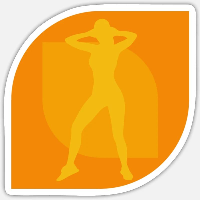 Aerobics Training Acrobatics - Sticker size S (10 x 10 cm) - white matte
