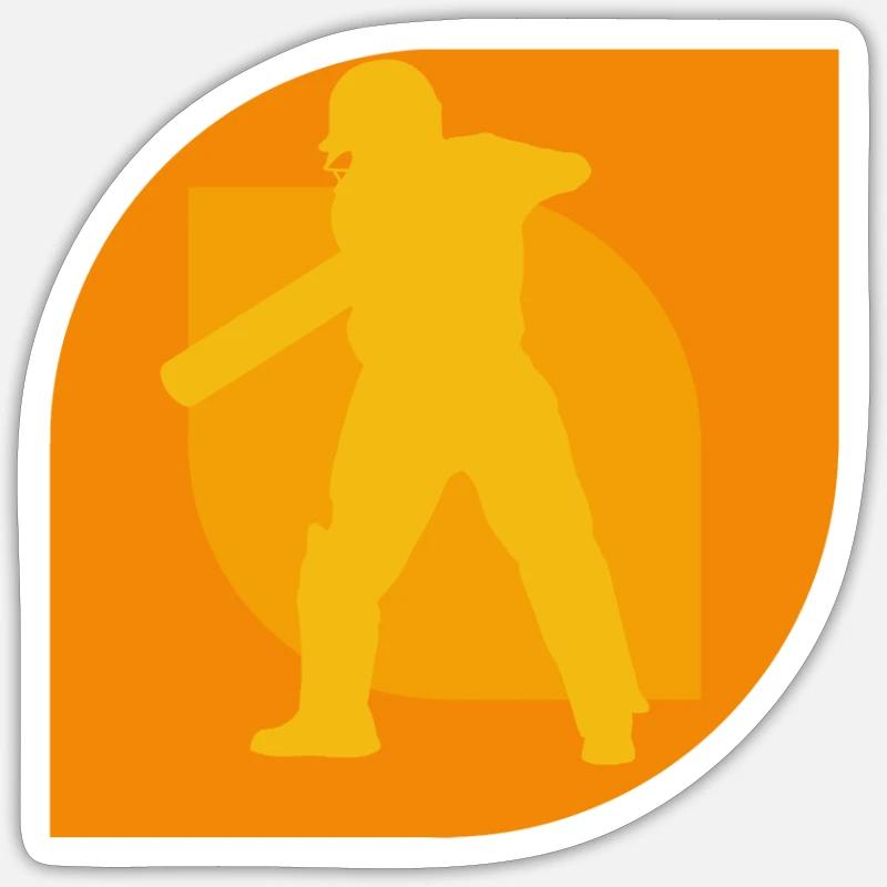 Pitcher Throwing Cricketer Sticker size S (10 x 10 cm)