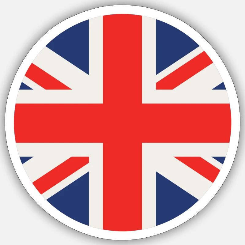 Angleterre - Sticker taille S (10 x 10 cm) - blanc mat