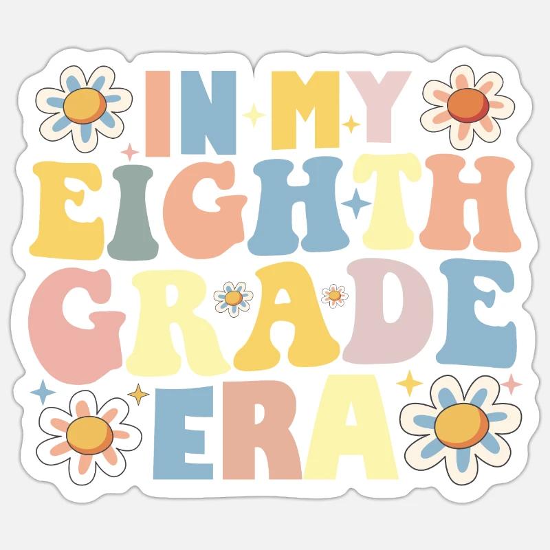 Élèves enseignants dans mon ère de 8e année Sticker taille S (10 x 10 cm)