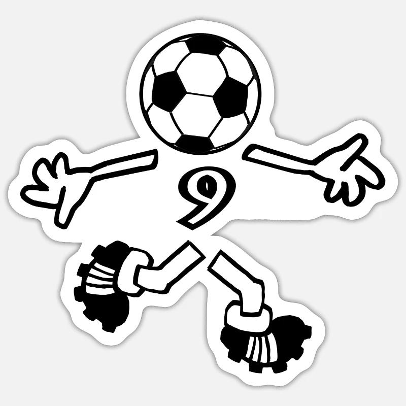Die Nummer 9 - Sticker Größe S (10 x 10 cm) - Mattweiß