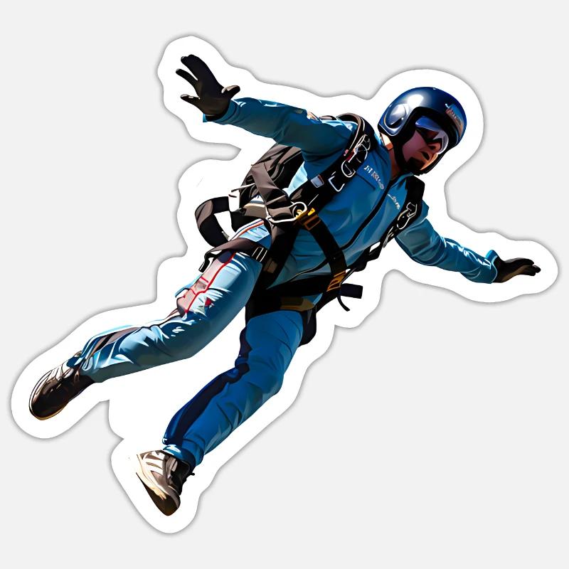 Skydiving is a unique experience Sticker size S (10 x 10 cm)
