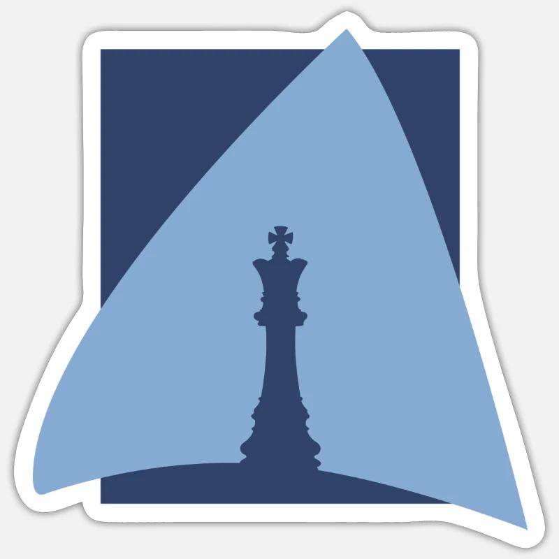Chessboard Bishop Bishop - Sticker size S (10 x 10 cm) - white matte