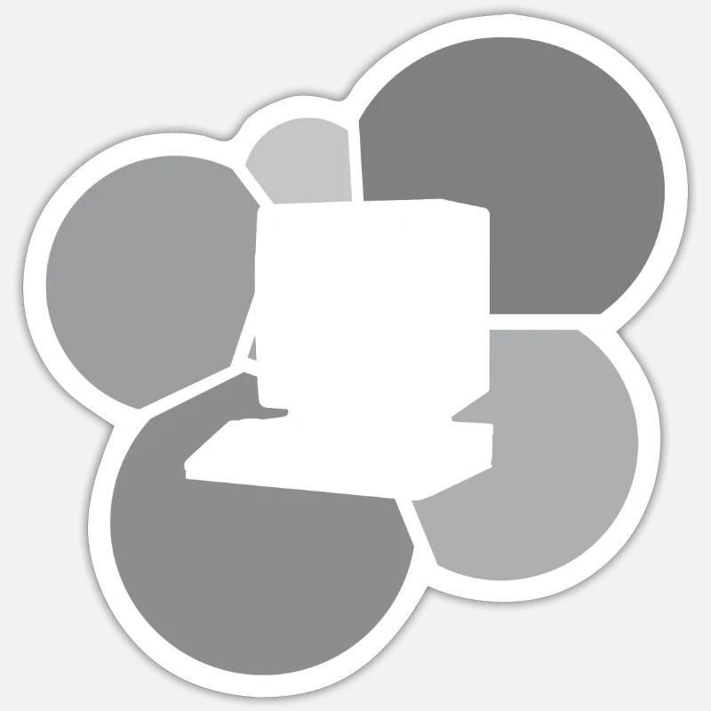 Computerarbeit Internet Internet - Sticker Größe S (10 x 10 cm) - Mattweiß