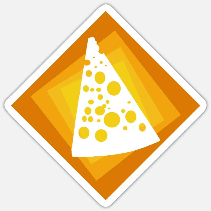 Cheese Emmentaler Feinschmecker - Sticker size S (10 x 10 cm) - white matte