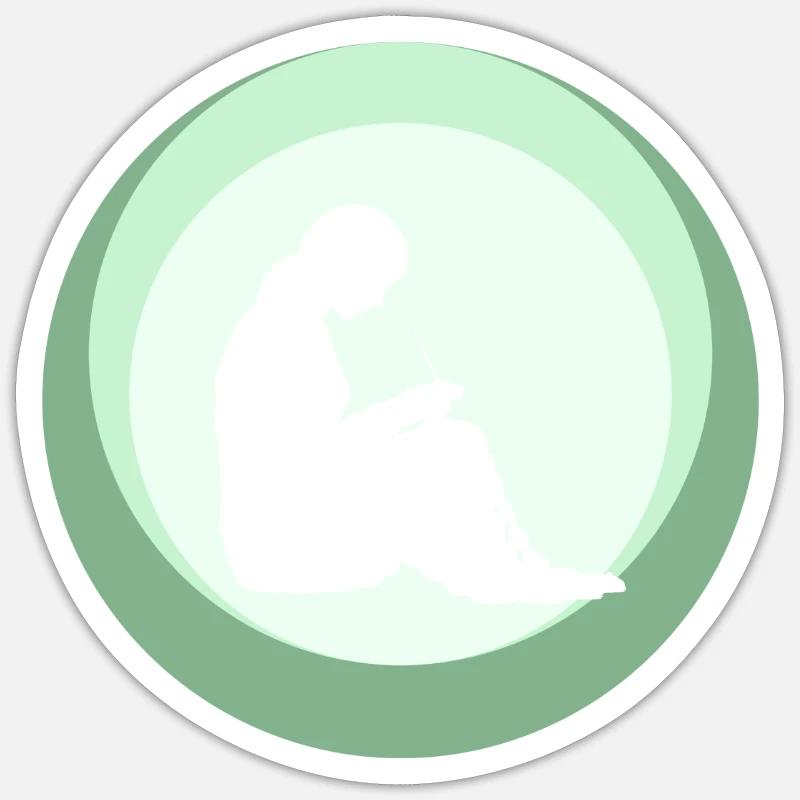 Crochet Needle Wool Sticker size S (10 x 10 cm)