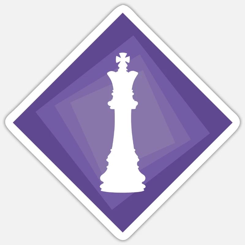 Stratégie d’échec et mat aux échecs - Sticker taille S (10 x 10 cm) - blanc mat