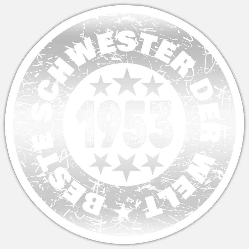 Soeur 1953 - Sticker taille S (10 x 10 cm) - blanc mat