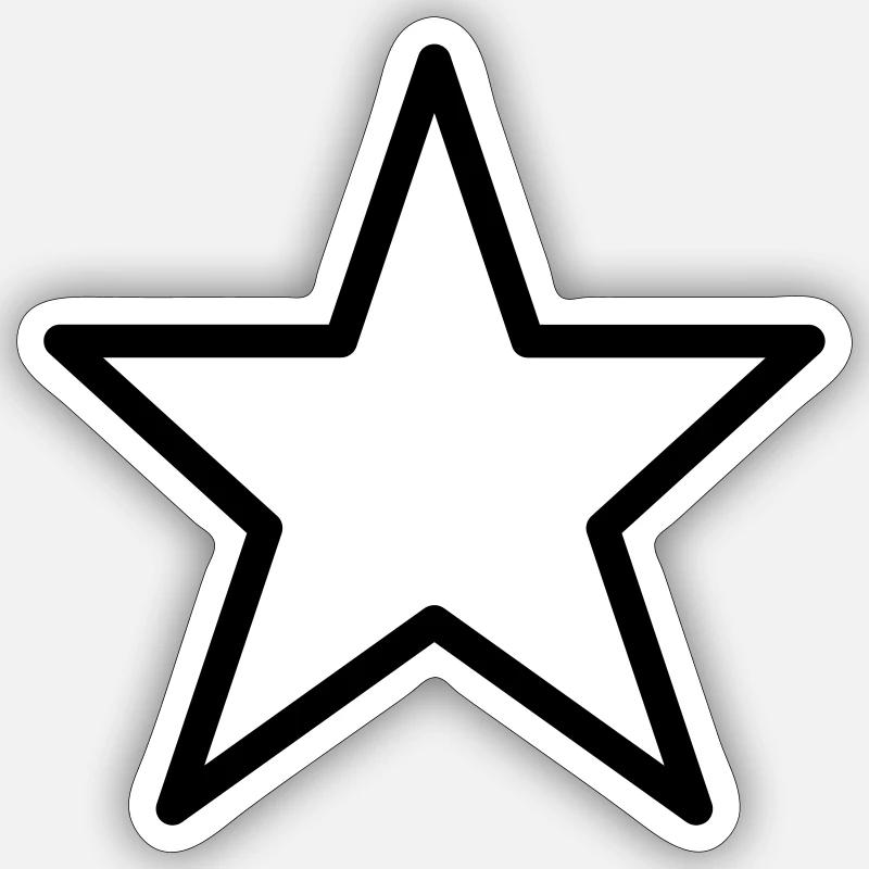 Star Outline Icon - Sticker size S (10 x 10 cm) - white matte