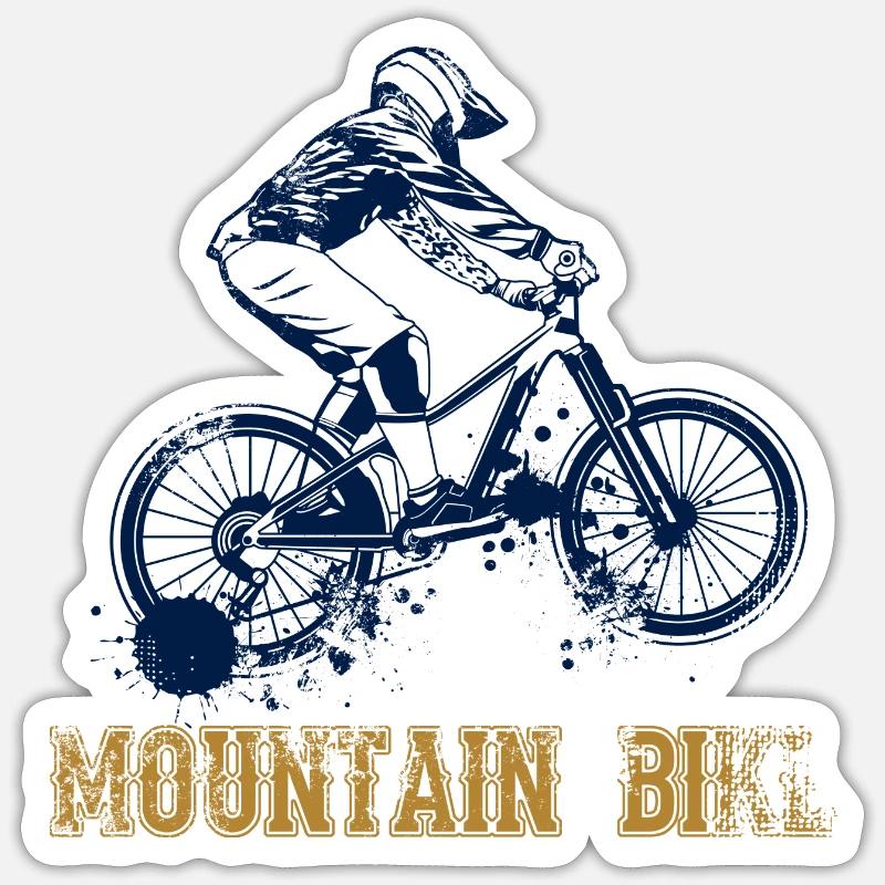 VTT - Sticker taille S (10 x 10 cm) - blanc mat