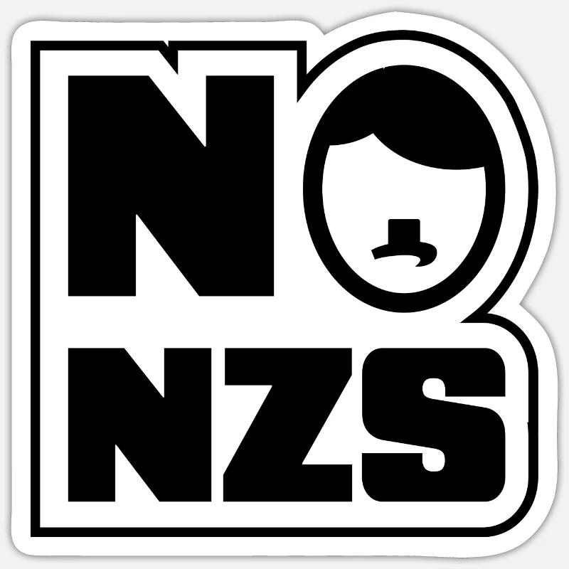 NO NZS - Sticker size S (10 x 10 cm) - white matte