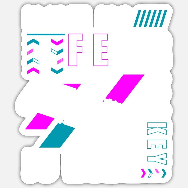 DJ Electro Fun - Sticker taille S (10 x 10 cm) - blanc mat