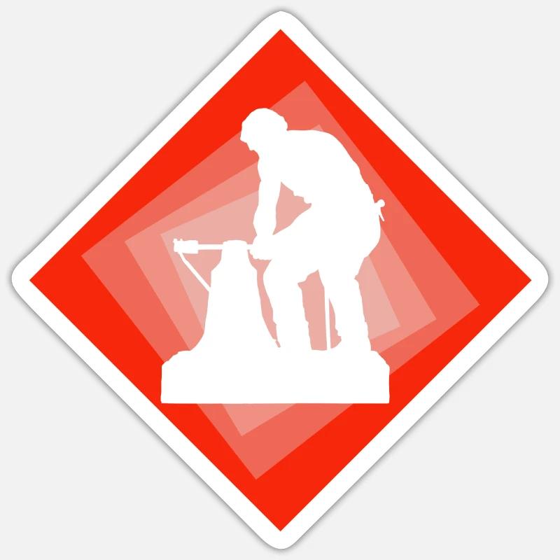 Blacksmith Craft Blacksmith - Sticker size S (10 x 10 cm) - white matte