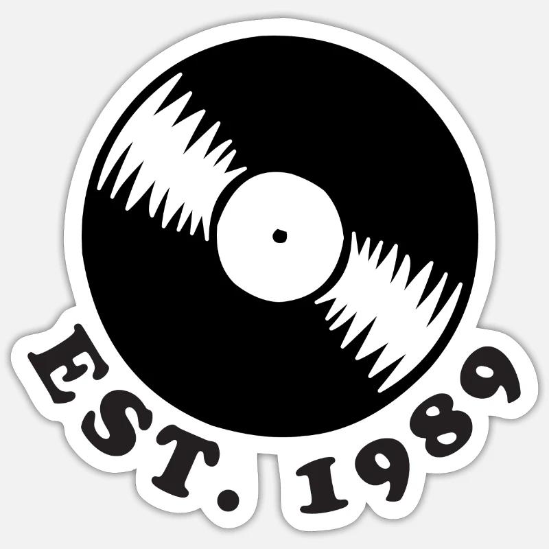 Millésime 1989 - Sticker taille S (10 x 10 cm) - blanc mat