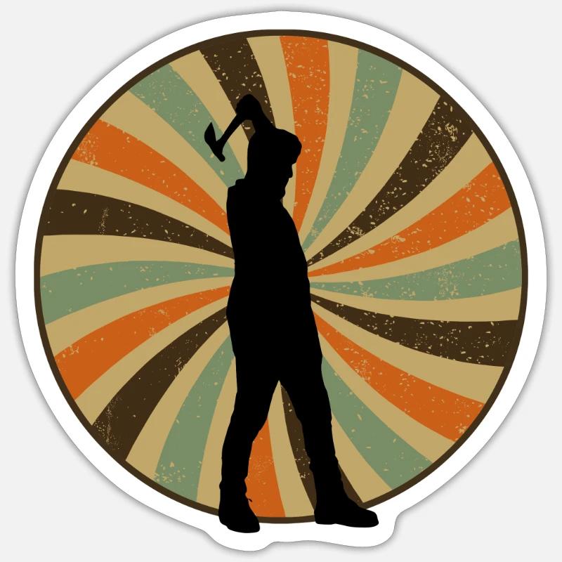 Hache de lancer Axt Sticker taille S (10 x 10 cm)