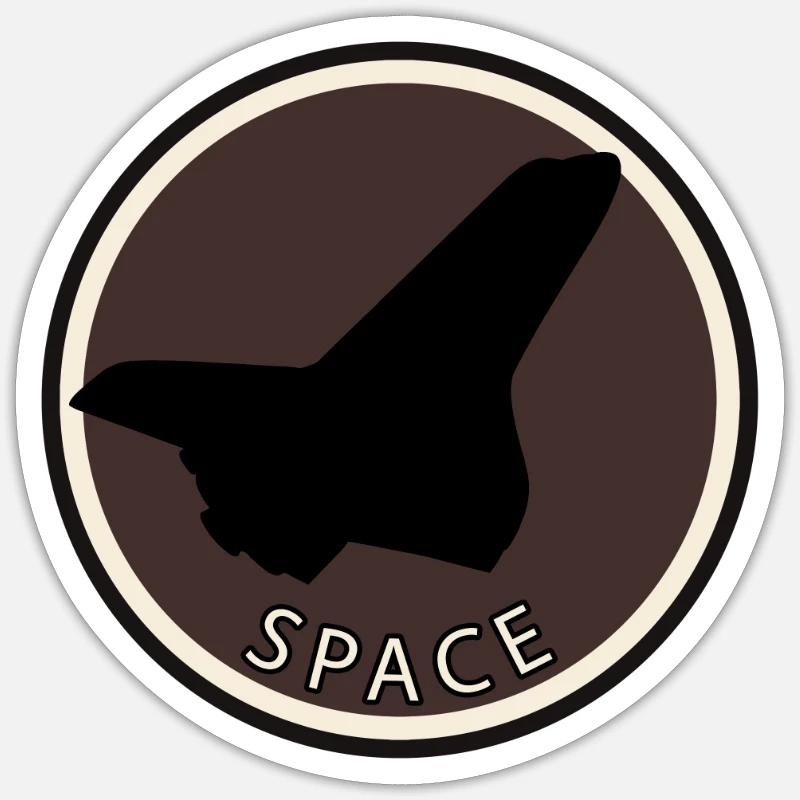 Aviation Vol Aérospatiale - Sticker taille S (10 x 10 cm) - blanc mat