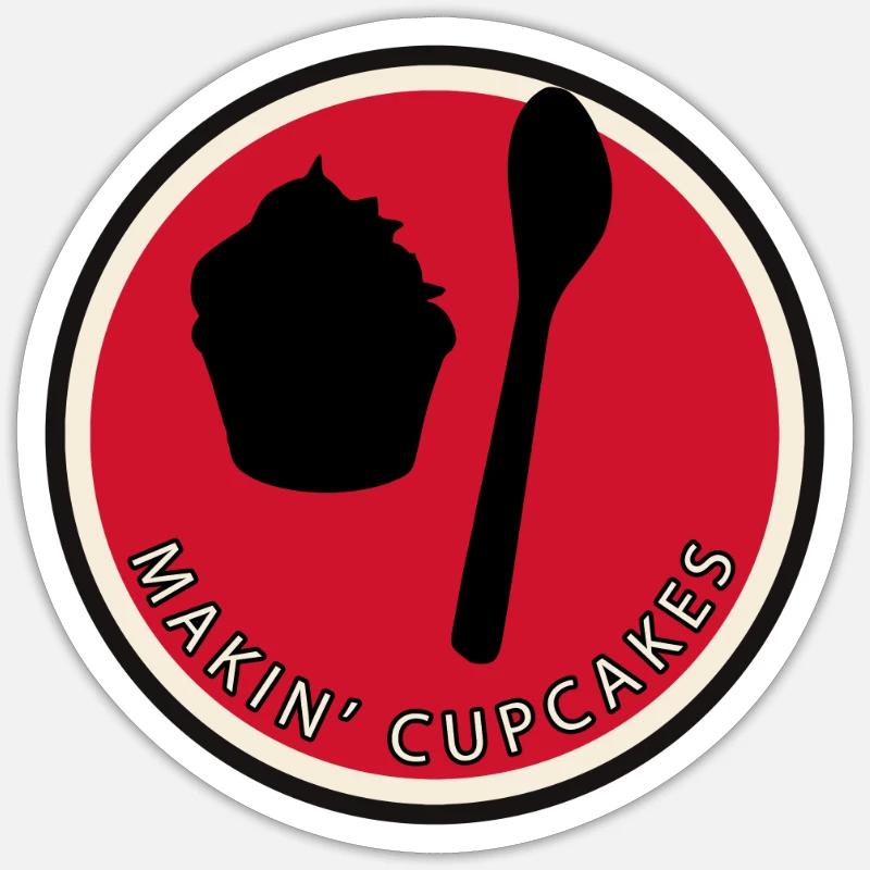 Backen Bäckerin Sticker Größe S (10 x 10 cm)