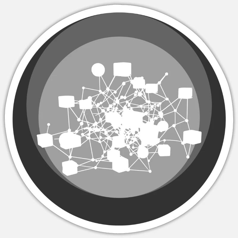 Crypto-monnaie Crypto Bitcoin - Sticker taille S (10 x 10 cm) - blanc mat