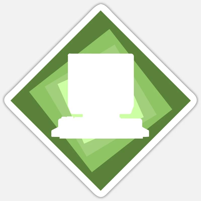 Computer PC Informatik - Sticker Größe S (10 x 10 cm) - Mattweiß