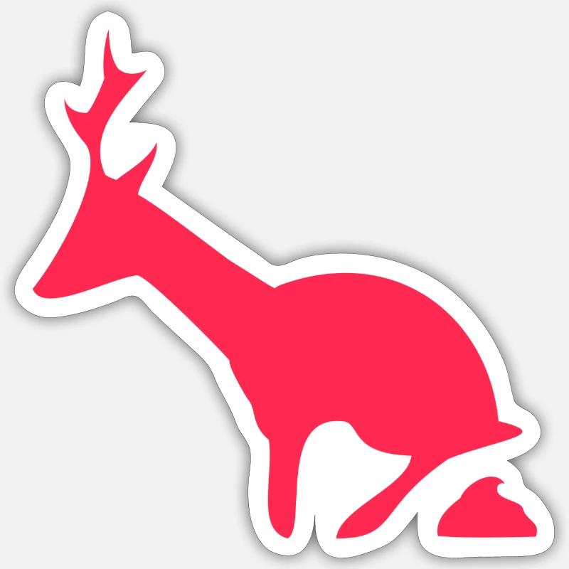 CLASSIC SHIT RED - Sticker Größe S (10 x 10 cm) - Mattweiß