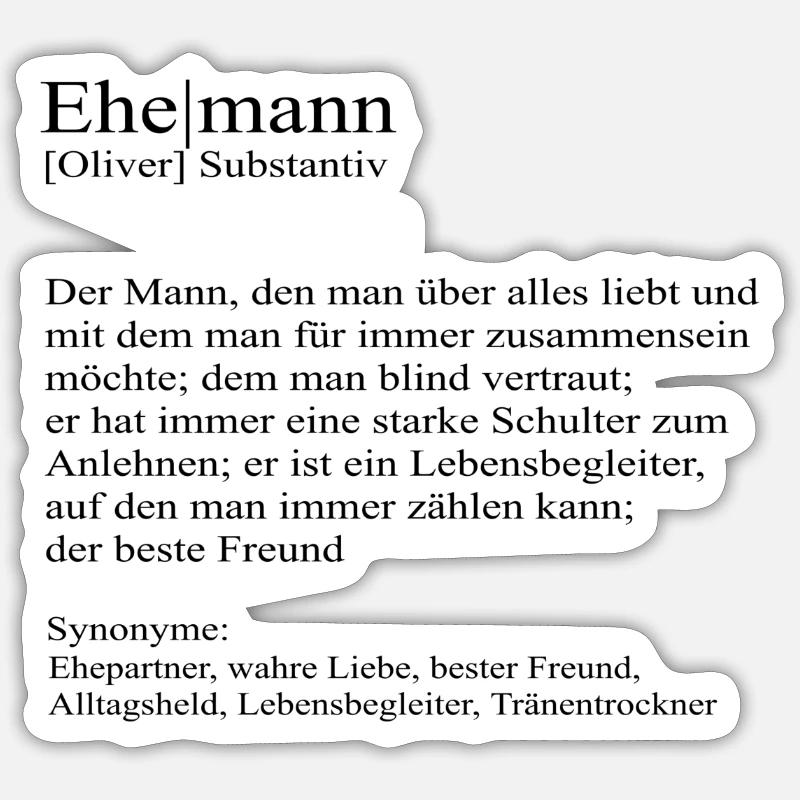 Ehemann Definition Substantiv Oliver Sticker Größe S (10 x 10 cm)