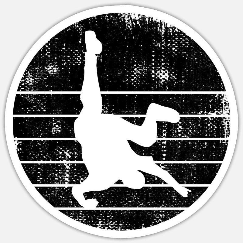 Breakdancer - Sticker Größe S (10 x 10 cm) - Mattweiß