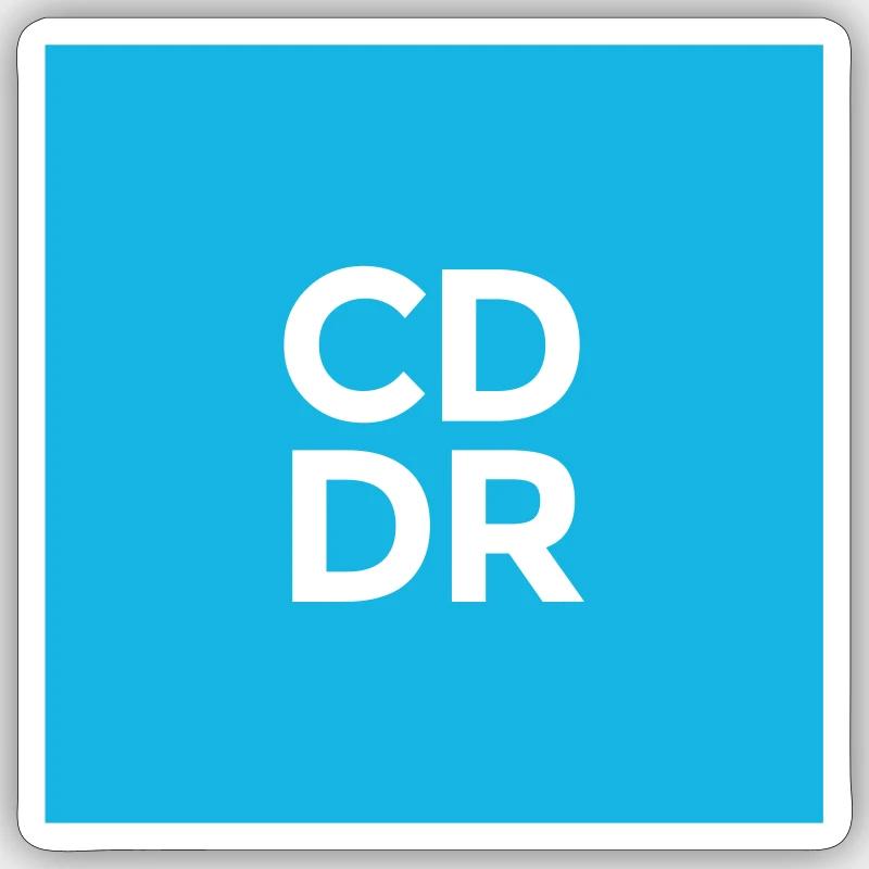 CodeDoor Logo 2024 - Sticker Größe S (10 x 10 cm) - Mattweiß
