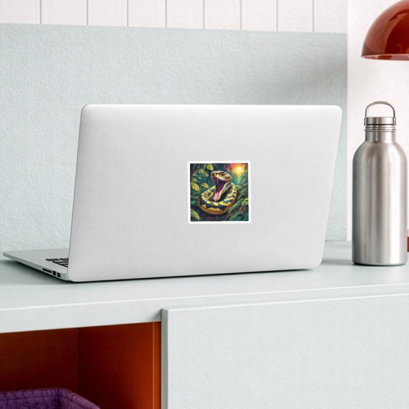 Serpent python Sticker taille S (10 x 10 cm)