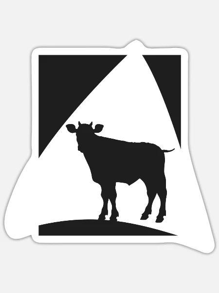 Milch Kuh Milch - Sticker Größe S (10 x 10 cm) - Mattweiß