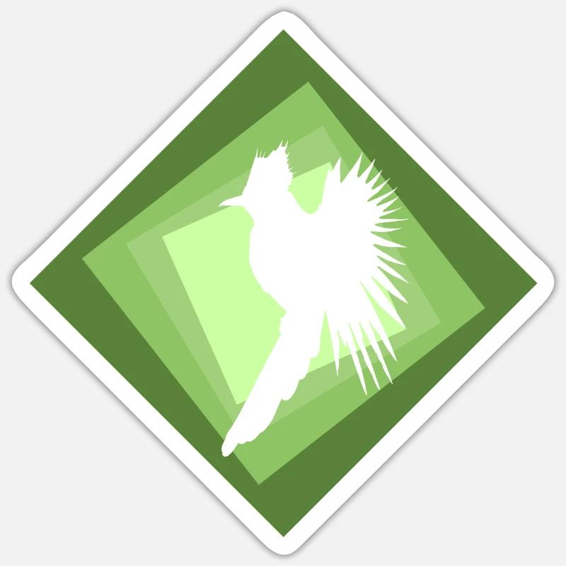 Calopsitte Oiseau Drôle - Sticker taille S (10 x 10 cm) - blanc mat
