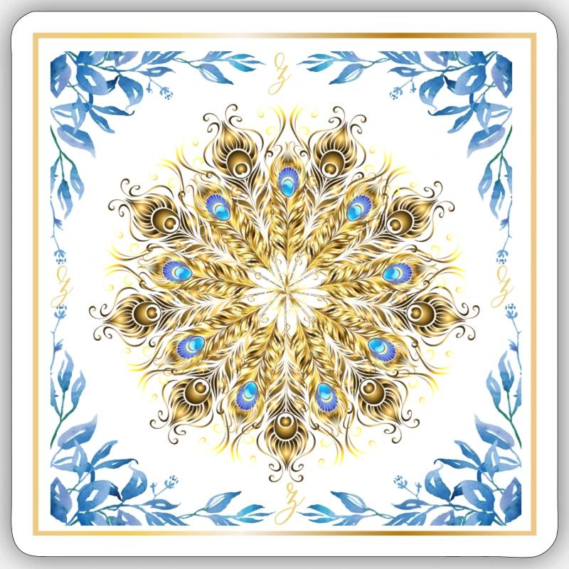 Fleur - Sticker taille S (10 x 10 cm) - blanc mat