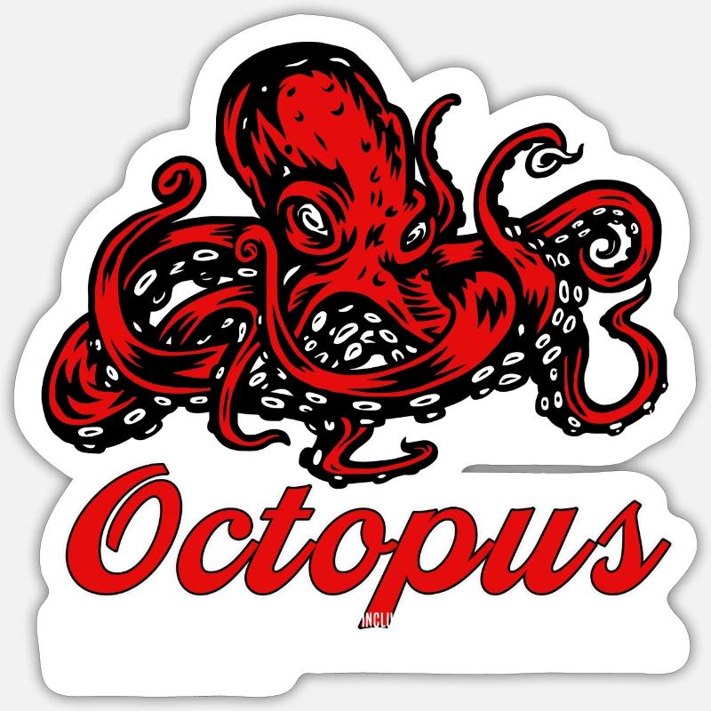 Otopus - Sticker taille S (10 x 10 cm) - blanc mat