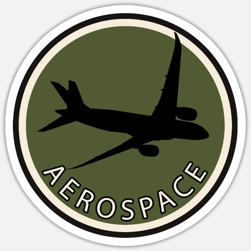 Vol aérospatial - Sticker taille S (10 x 10 cm) - blanc mat